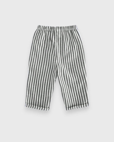 Baby Boy Bear Patch Stripe Pant