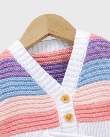 Baby Girl Stripe Rainbow Sweater Skirt Set
