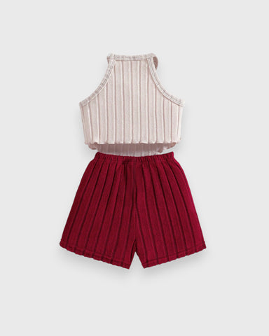 2 Pc Baby Girl 3D Flower Bouquet Top & Shorts Set