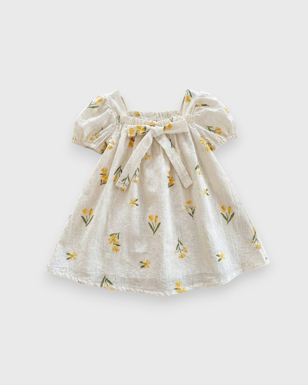 Baby Girl Spring Flower Gingham Swing Dress