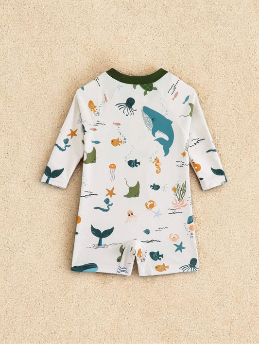 Baby Boy Sea Creature Romper Swimsuit