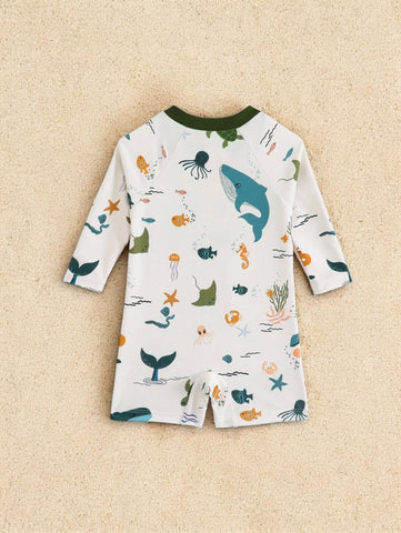 Baby Boy Sea Creature Romper Swimsuit
