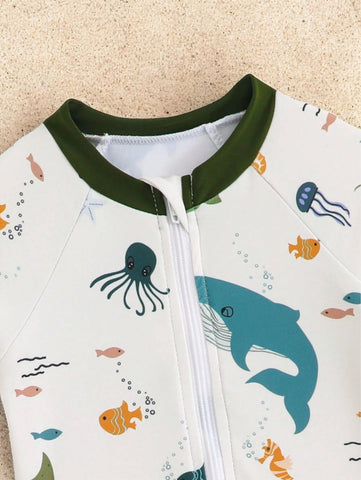 Baby Boy Sea Creature Romper Swimsuit