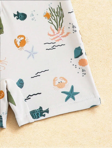 Baby Boy Sea Creature Romper Swimsuit