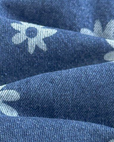 Baby Girl Daisy Print Denim Dress