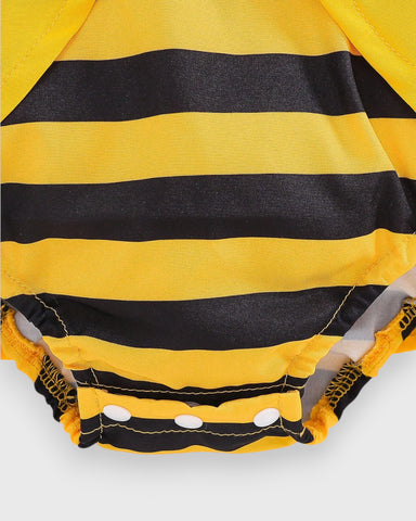 2 Pcs Baby Girl Bumble Bee Stripe Skirt Bodysuit