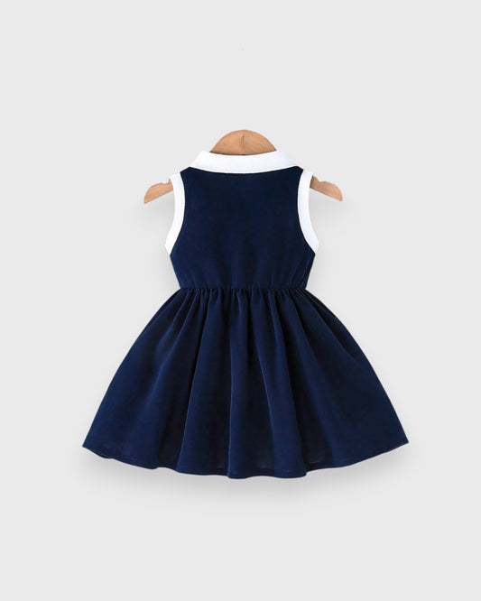 Baby Girl Heart Polo Sleeveless Tennis Dress