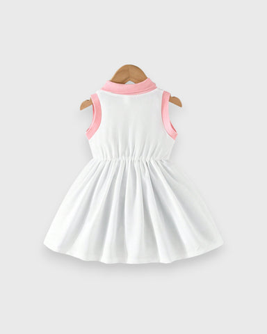 Baby Girl Heart Polo Sleeveless Tennis Dress