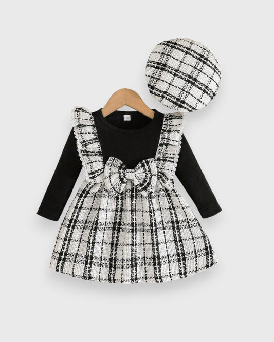 CL-2 Pc Infant Baby Girl Tweed Dress