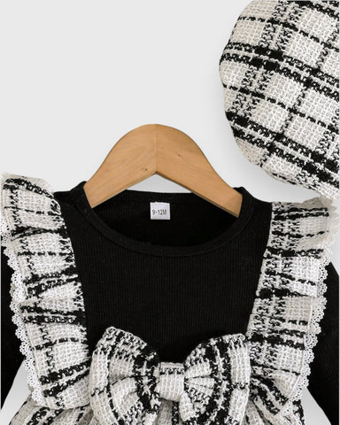 CL-2 Pc Infant Baby Girl Tweed Dress