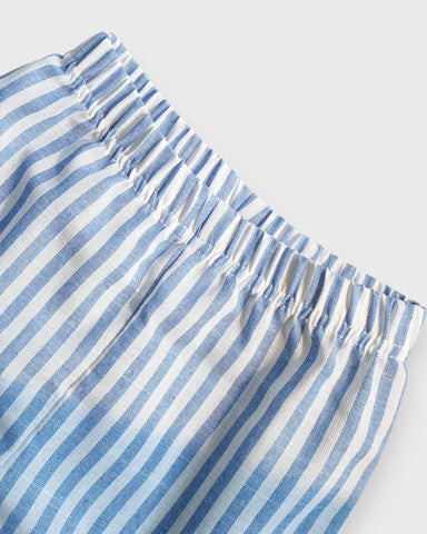 3 Pc Baby Boy Collar Shirt w/ Stripe Shorts & Shawl