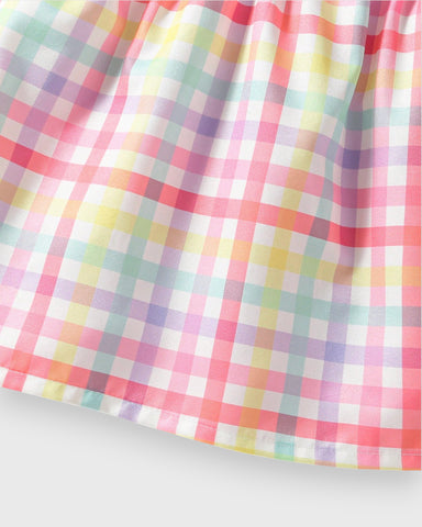 Baby Girl Rainbow Plaid Polo Dress
