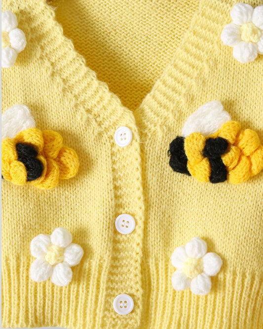Baby Girl Spring Bee Cardigan