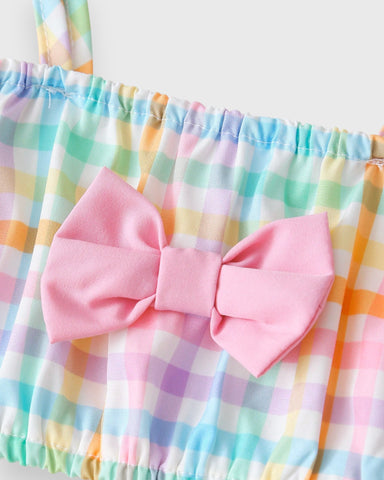 3 Pc Baby Girl Summer Ruffle Stripe Crop Set