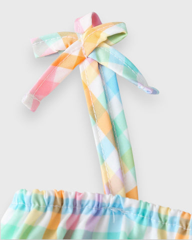 3 Pc Baby Girl Summer Ruffle Stripe Crop Set