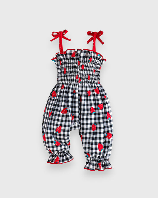 Baby Strawberry Print Cami Jumpsuit
