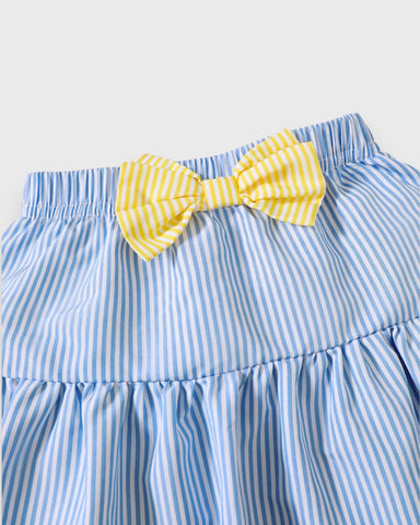 3 Pc Baby Girl Color Block Stripe Set