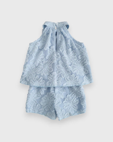 2 Pc Baby Girl Flower Print Halter & Shorts