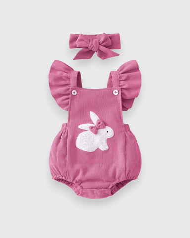Baby Girl Easter Bunny Corduroy Bodysuit
