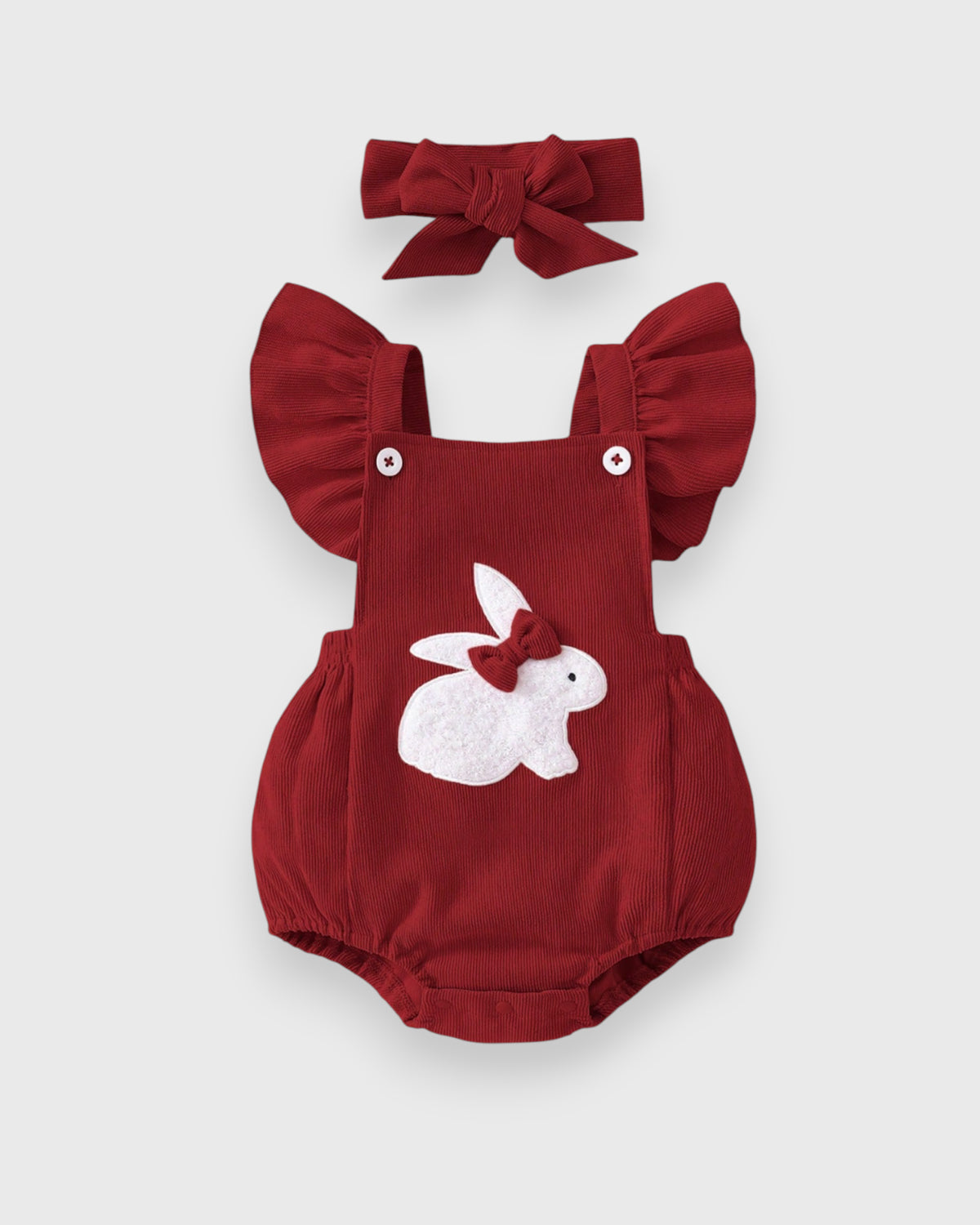 Baby Girl Easter Bunny Corduroy Bodysuit