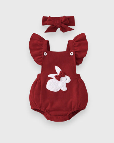 Baby Girl Easter Bunny Corduroy Bodysuit