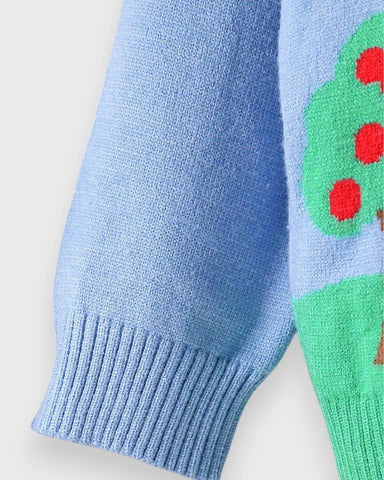 Baby Farmer Print Knit Cardigan