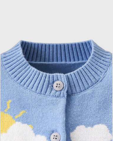 Baby Farmer Print Knit Cardigan