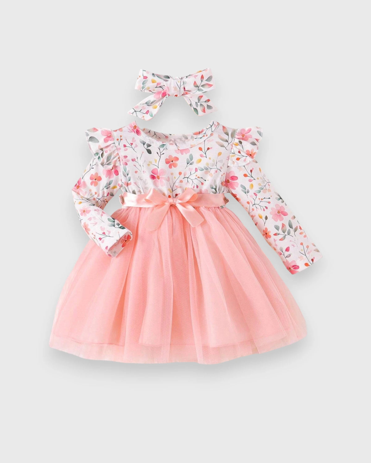 2 Pc Baby Girl Spring Blossom Tulle Dress