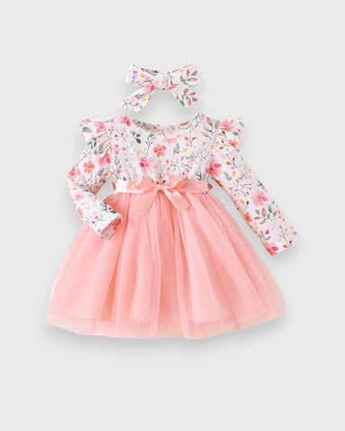 2 Pc Baby Girl Spring Blossom Tulle Dress