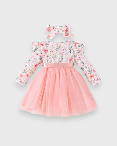 2 Pc Baby Girl Spring Blossom Tulle Dress