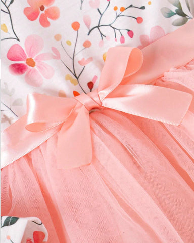 2 Pc Baby Girl Spring Blossom Tulle Dress