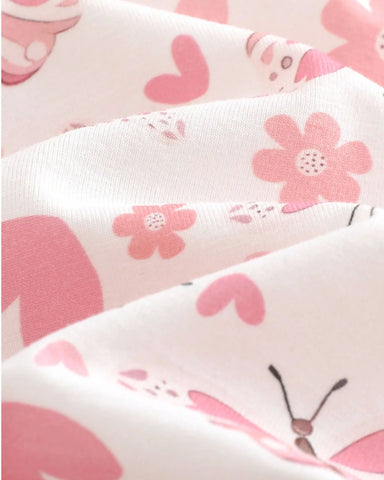 2 Pc Baby Girl Pointelle Cardigan Butterfly Dress