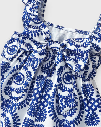 Baby Girl Parisian Print Summer Romper