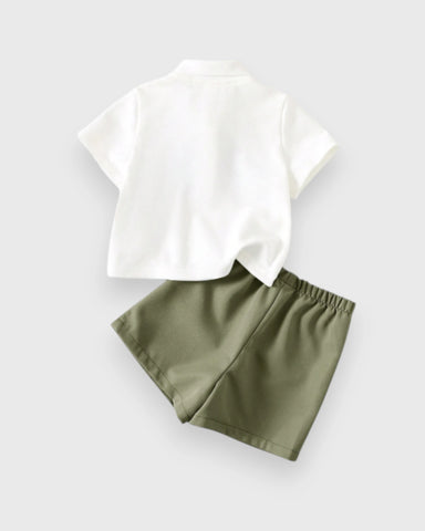 Baby Boy Argyle Polo & Shorts Set