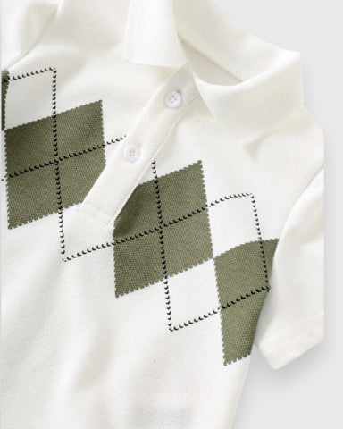 Baby Boy Argyle Polo & Shorts Set