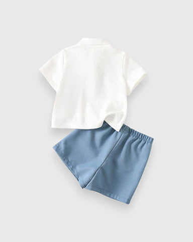 Baby Boy Argyle Polo & Shorts Set