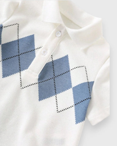 Baby Boy Argyle Polo & Shorts Set