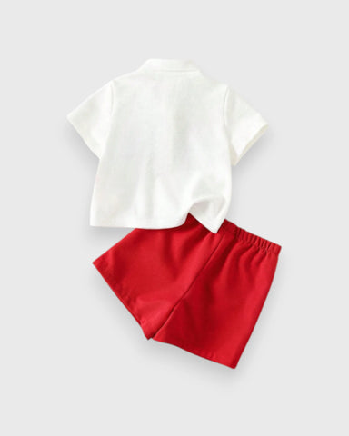 Baby Boy Argyle Polo & Shorts Set