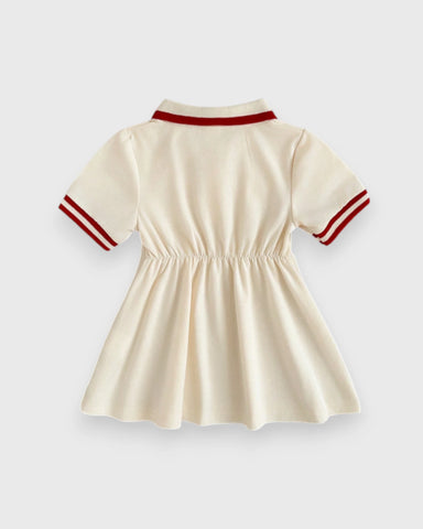 Baby Girl Patch Pleat Polo Dress