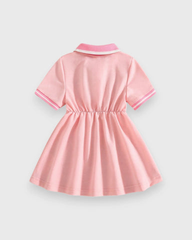 Baby Girl Patch Pleat Polo Dress
