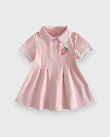 Baby Girl Patch Pleat Polo Dress