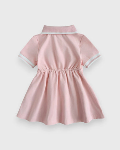 Baby Girl Patch Pleat Polo Dress