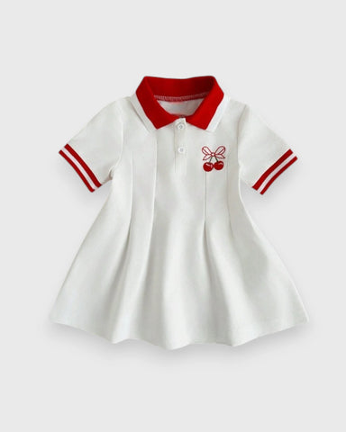 Baby Girl Patch Pleat Polo Dress