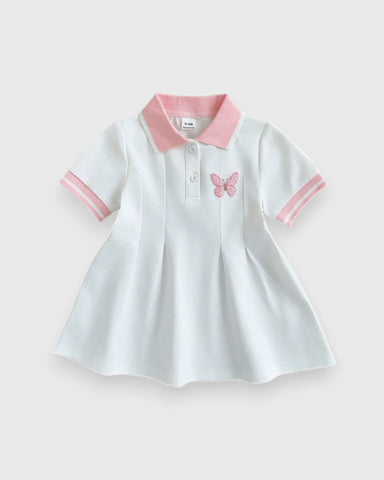Baby Girl Patch Pleat Polo Dress