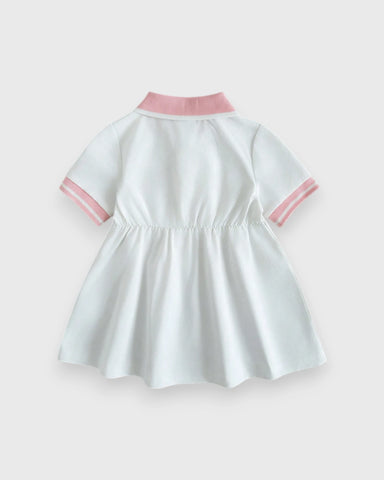 Baby Girl Patch Pleat Polo Dress