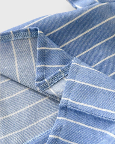 Baby Boy Vertical Stripe Button Up Shorts Set