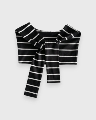 3 Pc Baby Boy Stripe Tee, Overall & Shawl Set