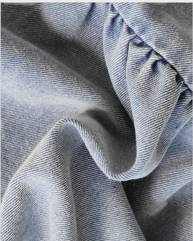 Baby Girl 3D Flower Tiered Denim Dress