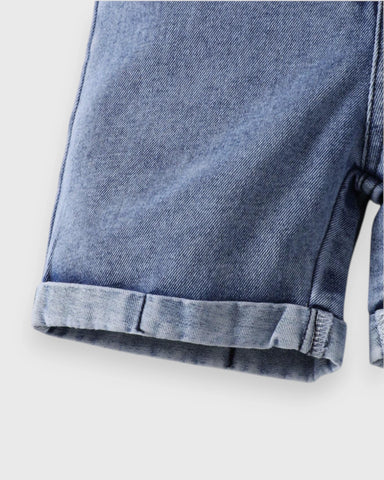 Baby Boy Denim Romper w/ Shawl