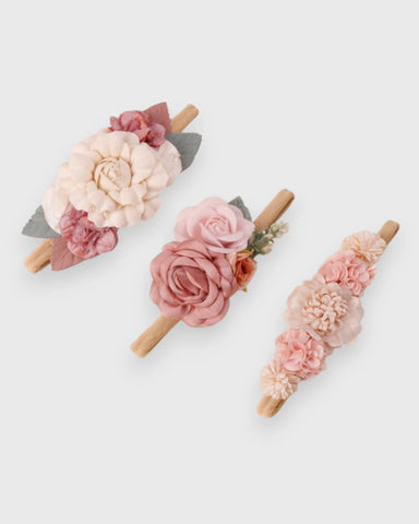 3 Pc Baby Girl Flower Headband